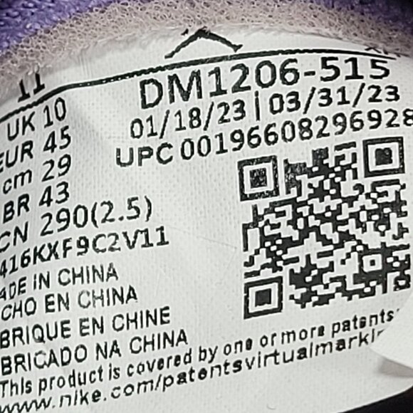 Nike Air Jordan 1 Low Flyease Men's Purple White Sneakers DM1206-515 US Size 11 - Picture 8 of 8